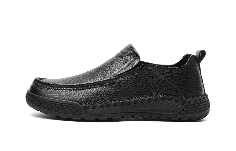 HLA Top Grain Cow Leather Loafers Men's Black