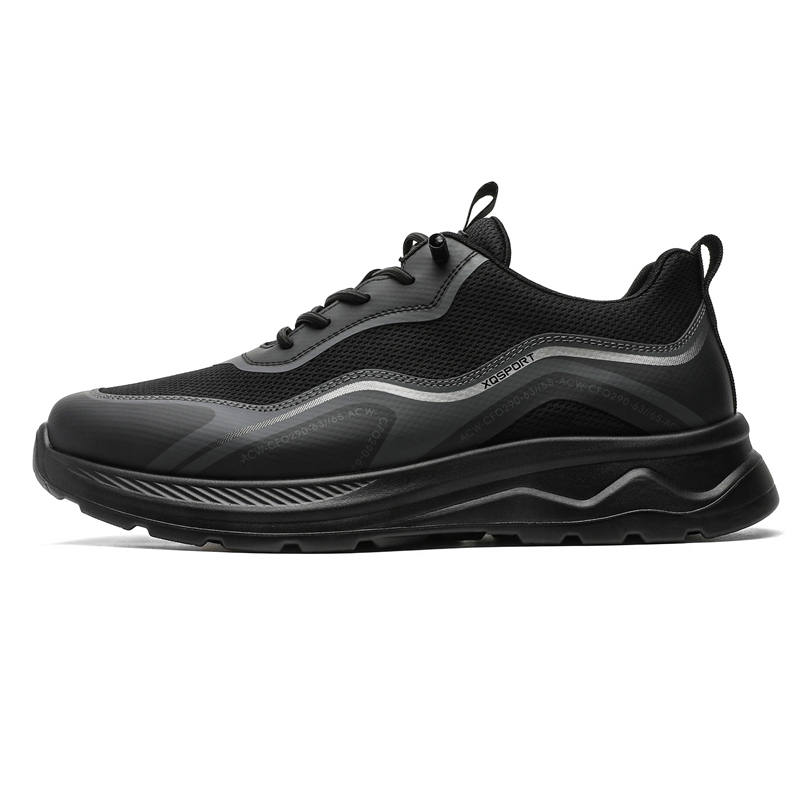 CHILANG Mesh Breathable Low top Casual Shoes Men's Black