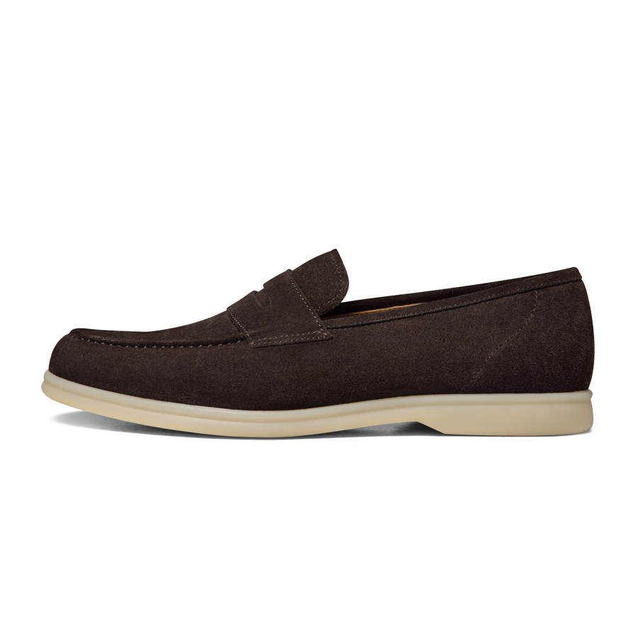 THOM WILLS British Style Business Casual Suede Slip on Old Money Style Loafers Men's