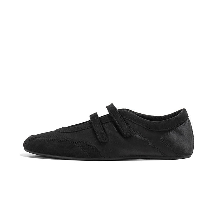 LAOMIAO Satin Mary Jane Shoes Women's Black