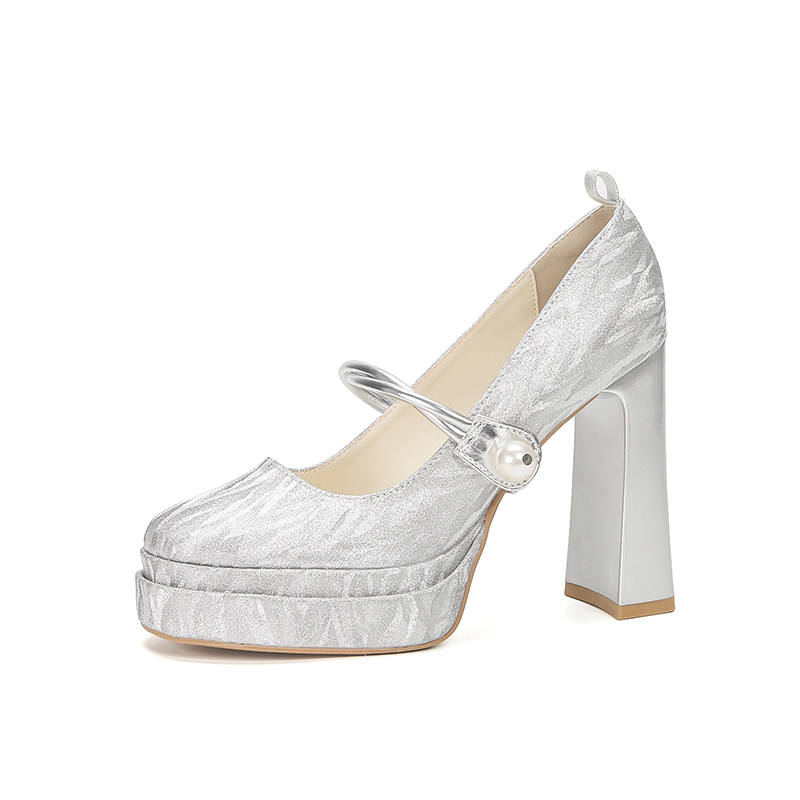 Bamiti Chunky Heel High Heels 11cm Women's