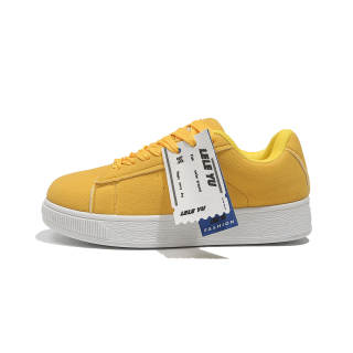LELEYU Low top Skateboard Shoes Women's Yellow