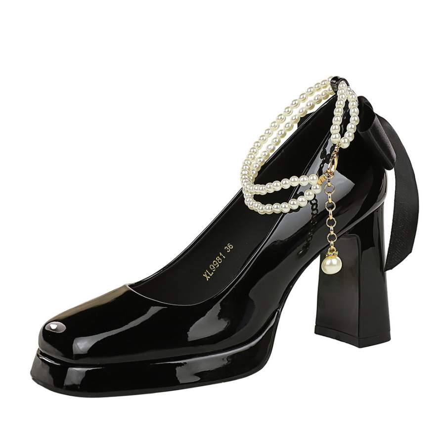 YAFEI XUANYU Pu Chunky Heel High Heels Women's