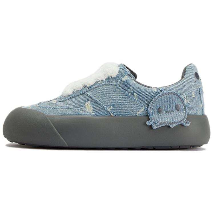 GOOD BAI GOODEES Low top Skateboard Shoes Unisex Denim Gray Blue