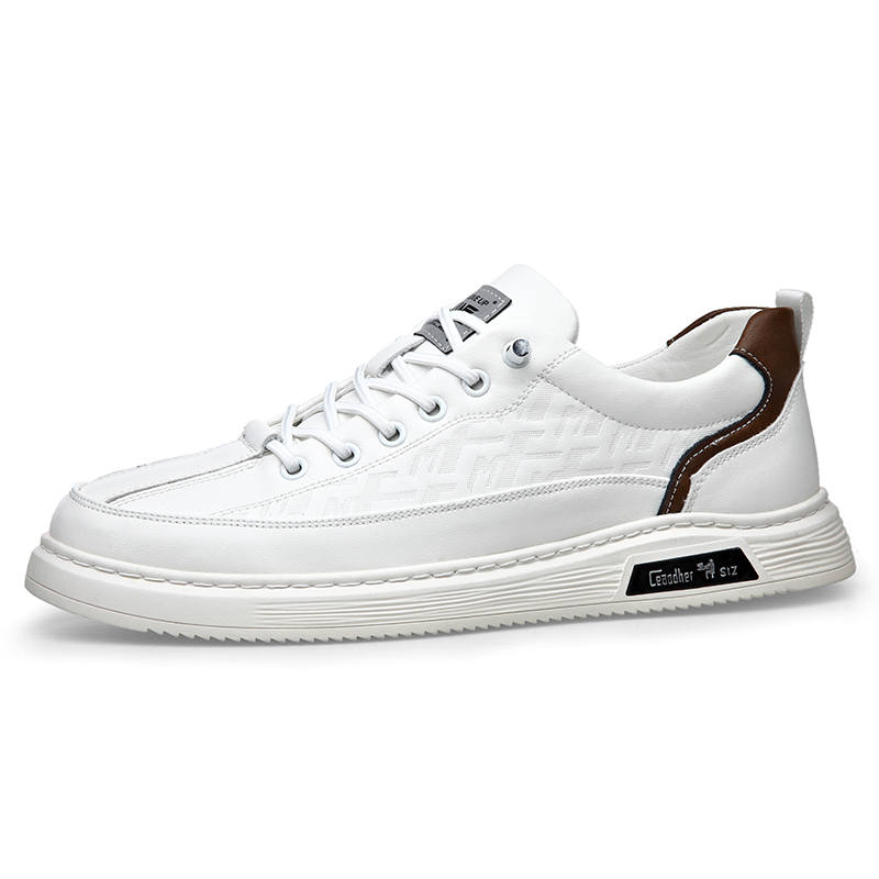 KACHILANG Cow Split Leather Low top Skateboard Shoes Men's