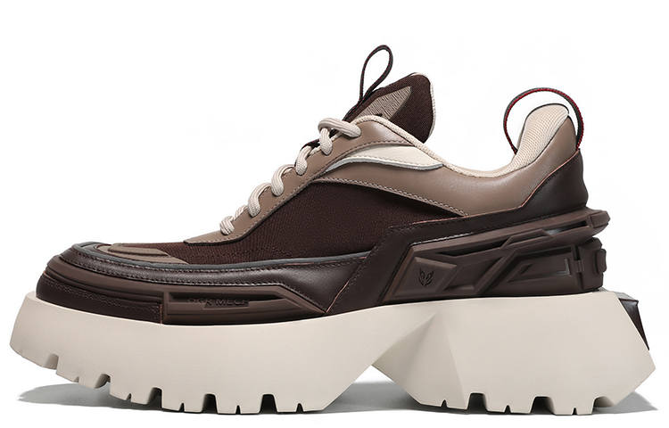 OGR Square Toe Collection Platform Shoes Unisex Detroit Brown