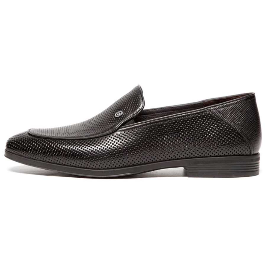 Satchi Top Grain Cow Leather Casual Shoes Men's Black