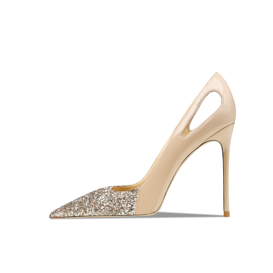 Suyymakk Slim Heel High Heels Women's Gold