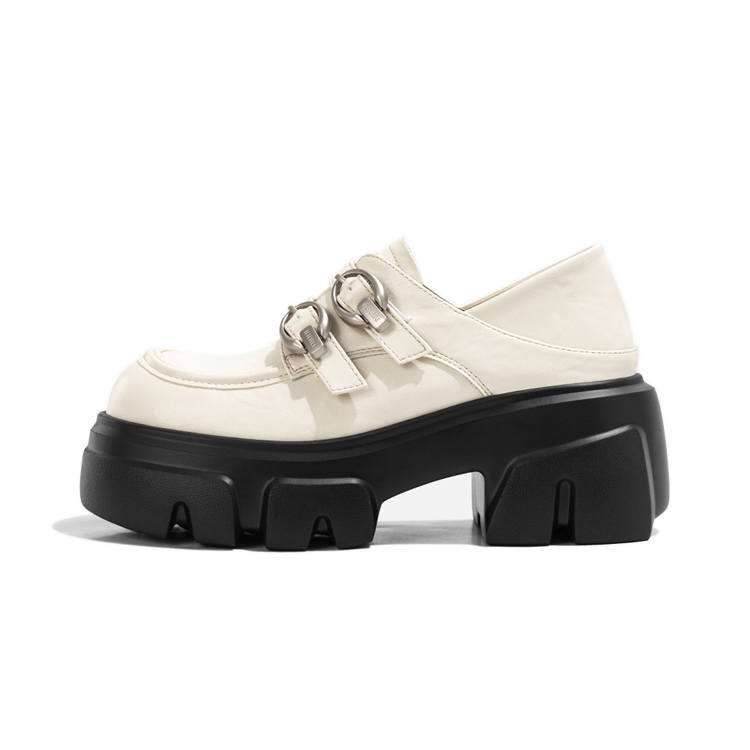 LAOMIAO Loafers Women's White/Black