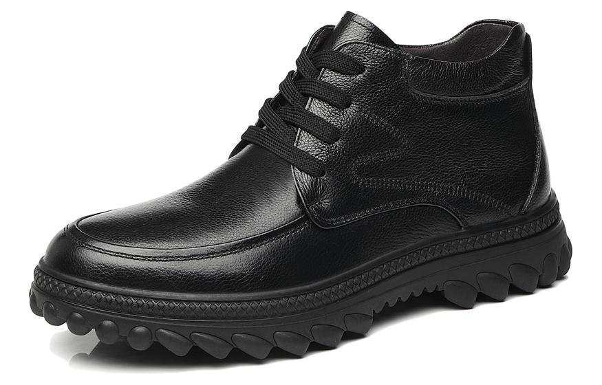 Mulinsen Top Grain Cow Leather Casual Shoes Men's Black