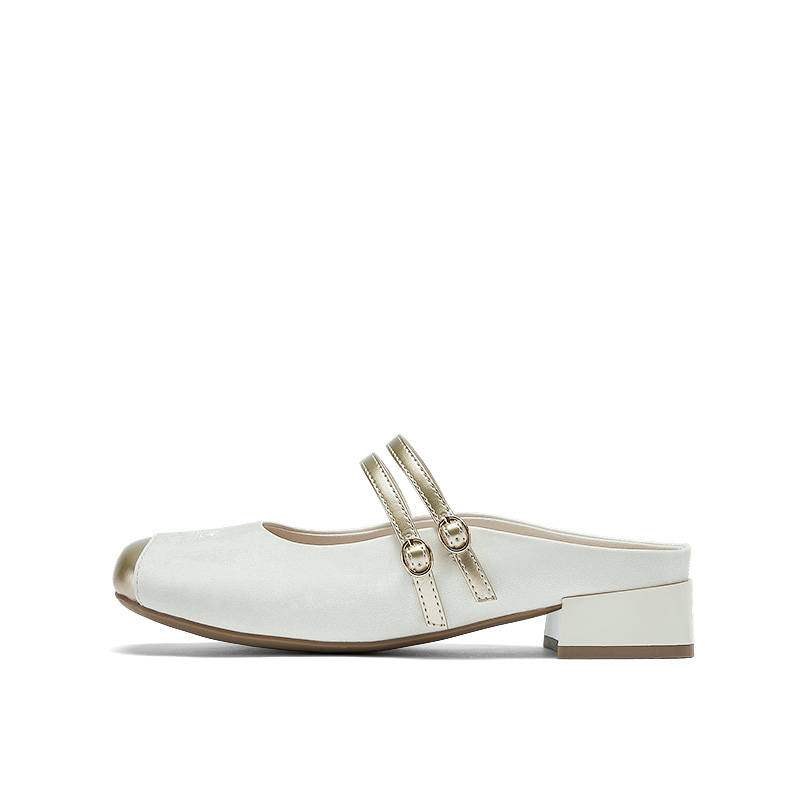 DAPHNE Abrasion Resistant Abrasion Resistant Closed Toe Slippers Women's White