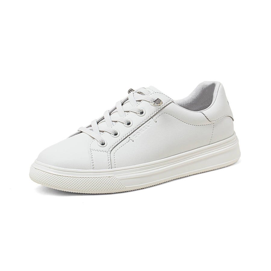COMELY Skateboard Shoes Women's Low Top Silver/Apricot/Ecru