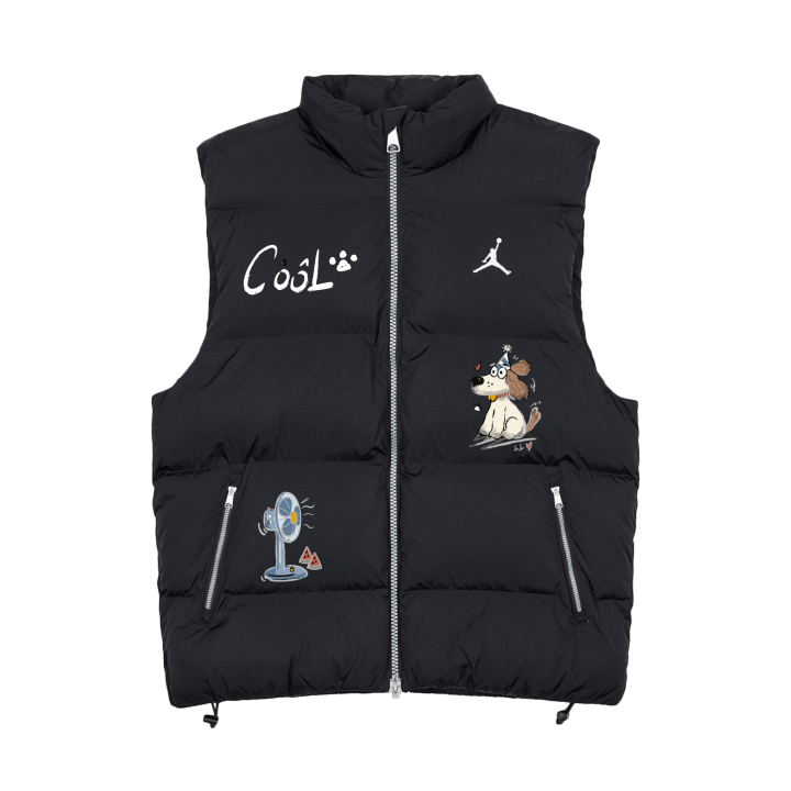 Jordan Jordan Vests Unisex Black Stand Collar Moderate Other