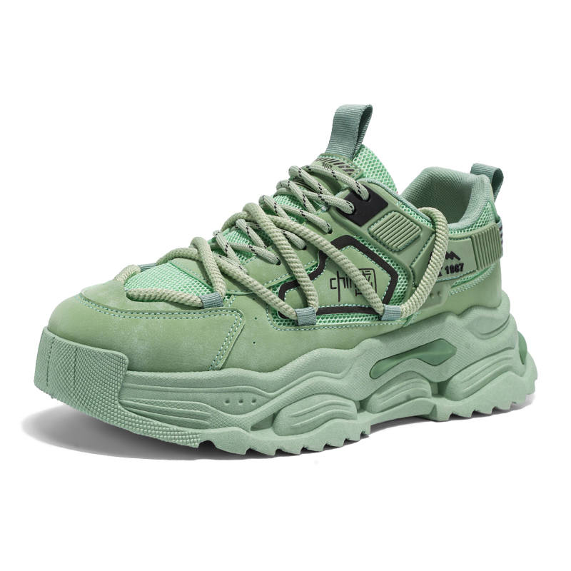 NANJIREN Mesh Abrasion Resistant Height Increasing Abrasion Resistant Height Increasing Low top Chunky Sneakers Men's