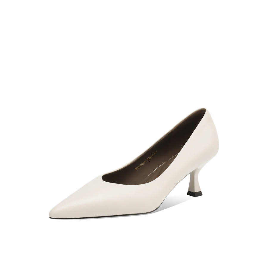 BOERDIQI Sheepskin Flared Heel High Heels 6CM Women's
