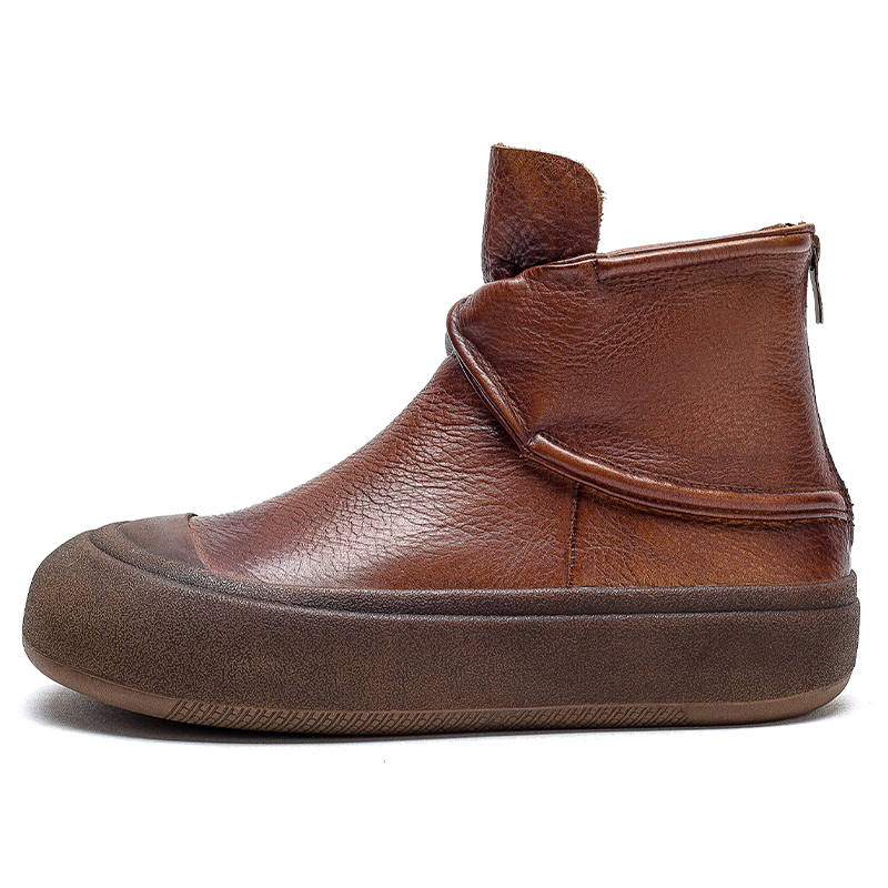 JIEZHOU Ankle Boots Women's Coffee/Brown