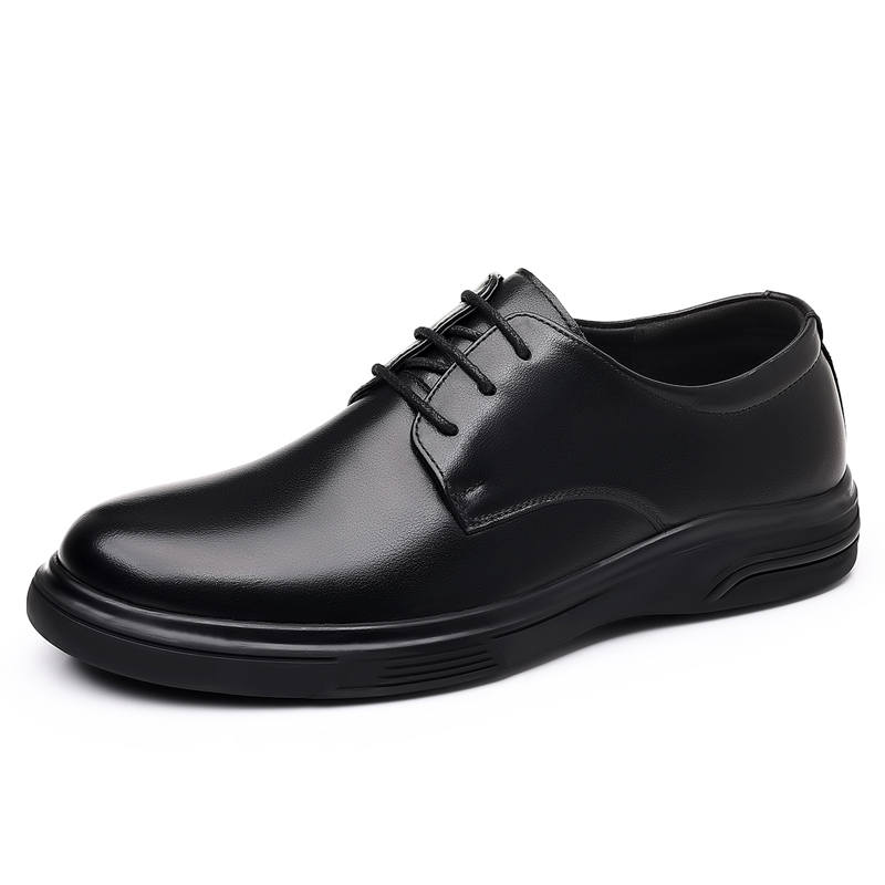 CITONGXIANSHENG Top Grain Cow Leather Casual Shoes Men's Black