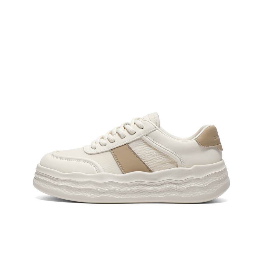 BELLE Mid top Skateboard Shoes Women's Beige