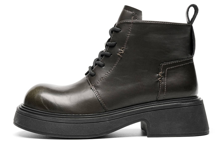 EBLAN EBLAN Leather Ankle Boots Women's Green