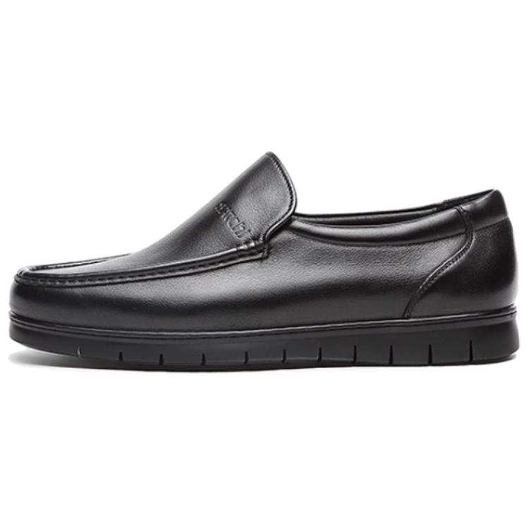 Satchi Top Grain Cow Leather Casual Shoes Men's Black