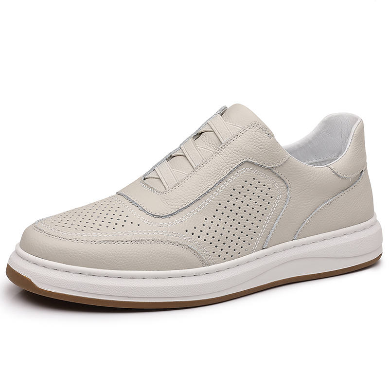 KACHILANG Top Grain Cow Leather Low top Skateboard Shoes Men's