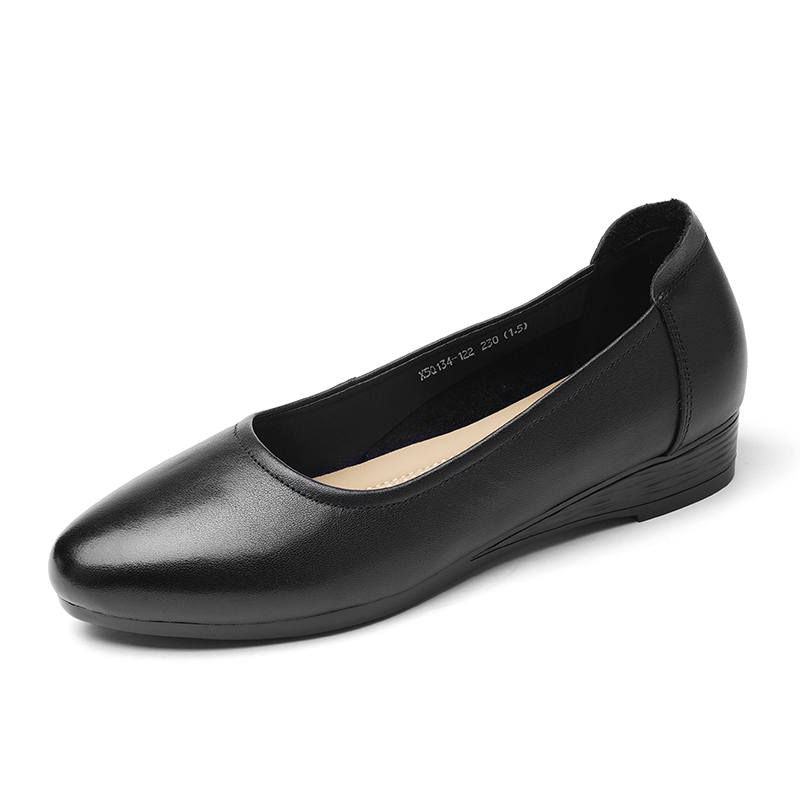 XINNUO Cow Leather Casual Shoes Women's Black