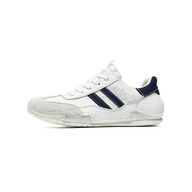 FAIRWHALE Textile, Synthetic Leather Low top Casual Shoes Men's