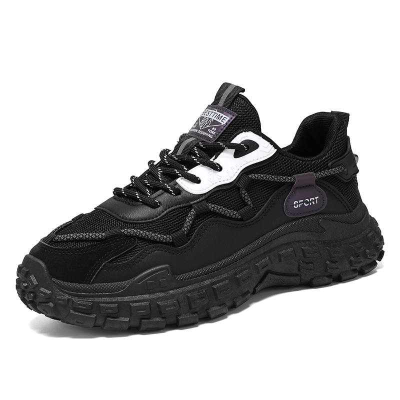 DAGUANGUIREN Abrasion Resistant Breathable Height Increasing Low top Chunky Sneakers Men's