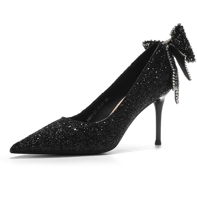 WEISHIBANGWEI Shinny Leather Slim Heel High Heels 6.5CM8.5CM Women's