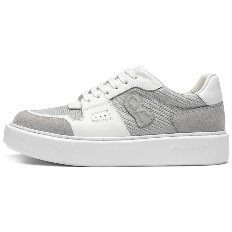 ROBERTA DI CAMERINO Abrasion Resistant Slip Resistant Low top Skateboard Shoes Men's White Gray