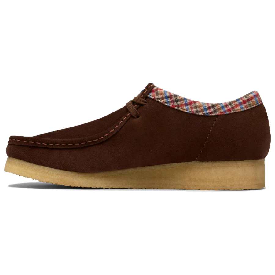 Clarks Clarks suede check-trimmed boots