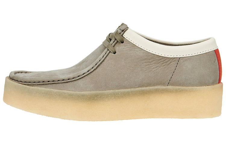 Clarks Wallabee Cup Top Grain Cow Leather Casual Shoes Men's Gray