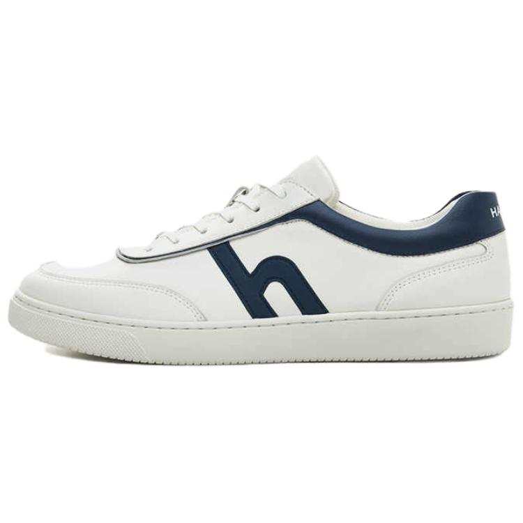 HAZZYS Cow Leather Low top Skateboard Shoes Men's Dark Navy Blue