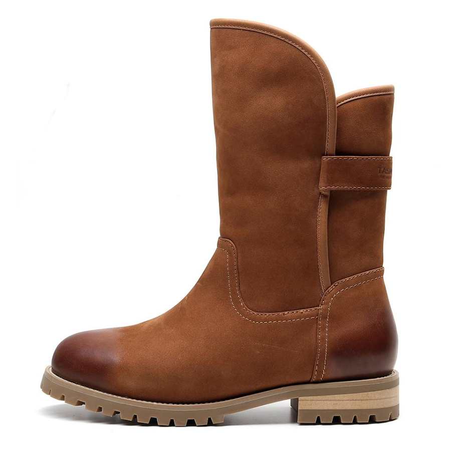 TASMAN AUS Top Grain Cow Leather Ankle Boots 3cm Women's