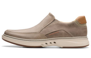 Clarks Cow Leather Casual Shoes Men's Light Gray