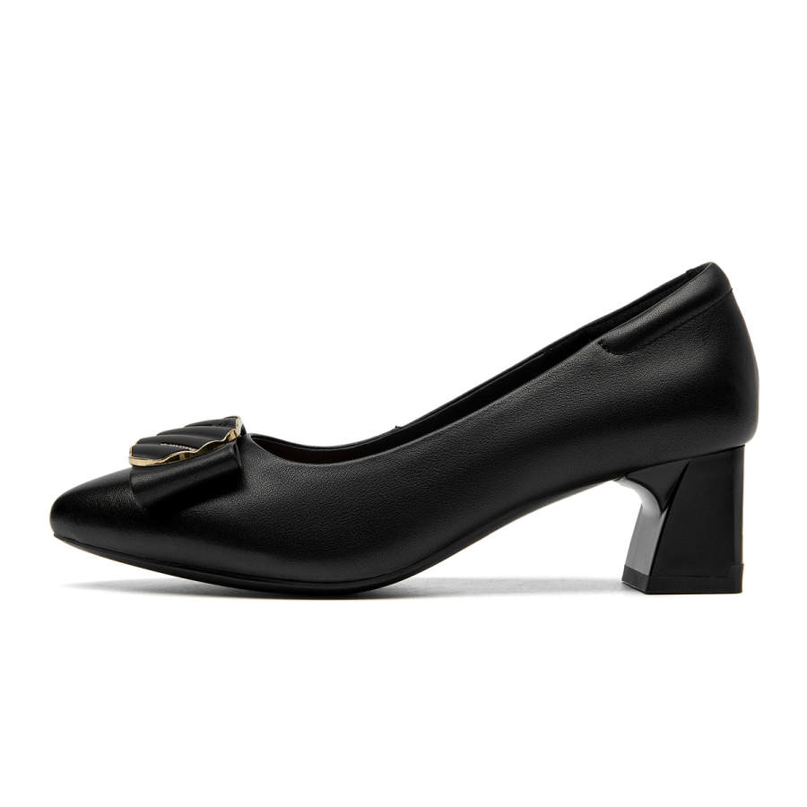 Spider King Cow Leather High Heels 4.8cm Women's Black
