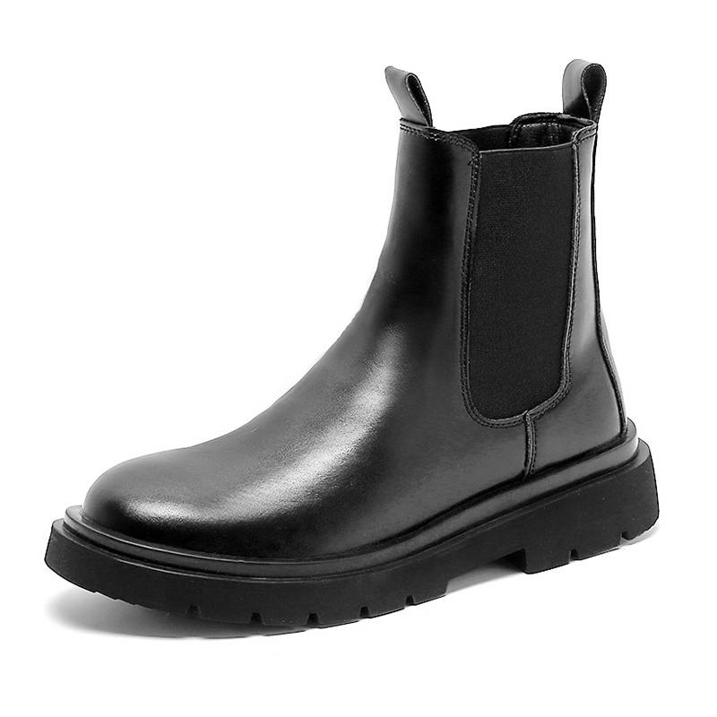 HUANAI Leather Short Chelsea Boots Men's