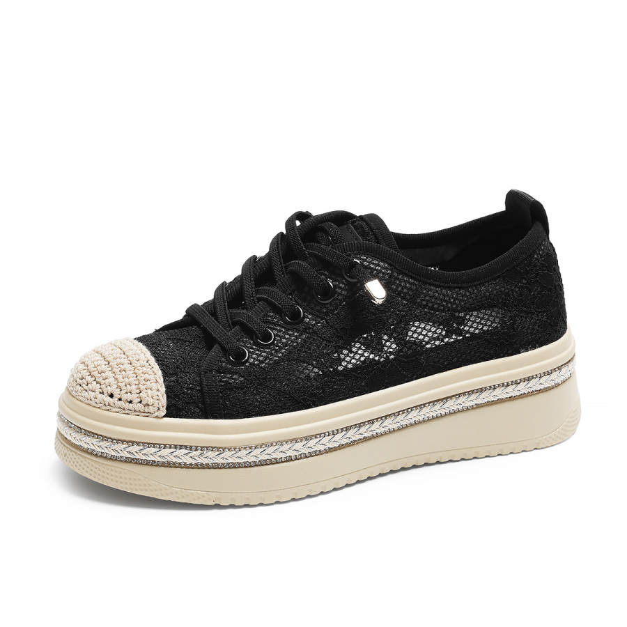 AOKANG Height Increasing Breathable Low top Casual Shoes Women's