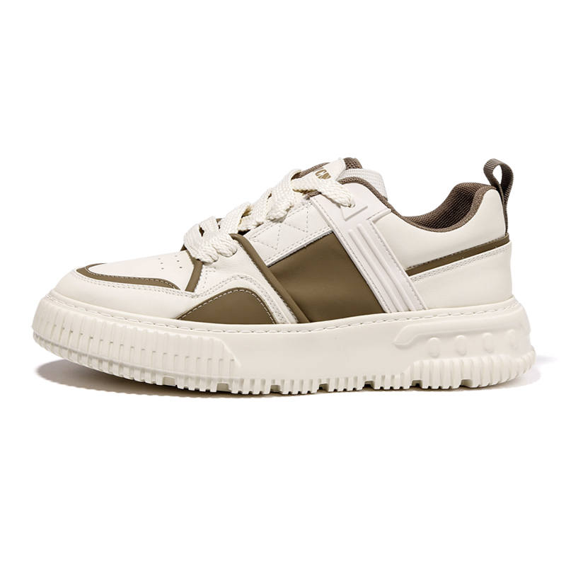 PALMPOLO Top Grain Cow Leather Slip Resistant And Breathable Low top Casual Shoes Men's