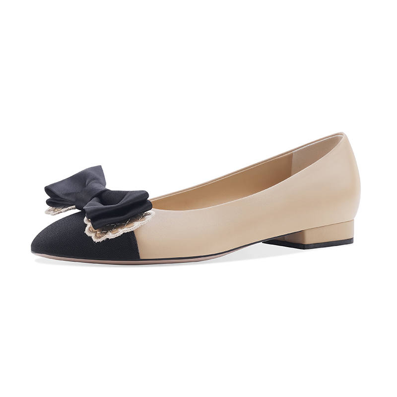 MERY CAREY MO Cow Leather Casual Shoes Women's Matte Deep Nude