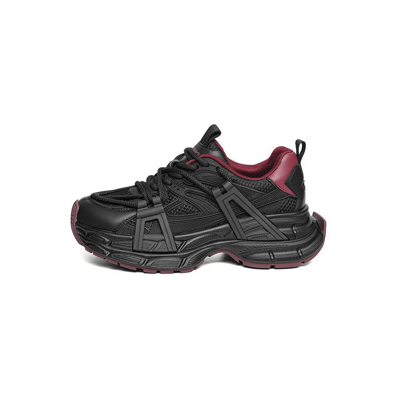 RED DRAGONFLY Synthetic Leather, Textile Low top Chunky Sneakers Women's