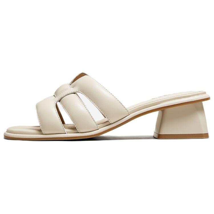 BASTO BASTO Leather Patchwork Slide Slippers Women's