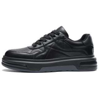 DENIERSEN Cow Leather Slip Resistant Lightweight Support Low top Skateboard Shoes Men's