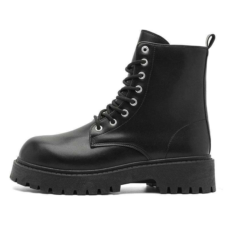 YALU PU Ankle Length Combat Boots Men's