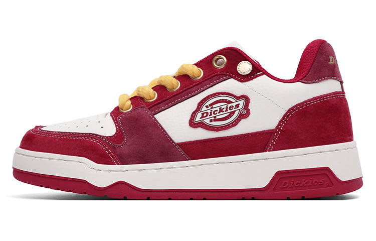 Dickies Slip Resistant Slip Resistant Low top Skateboard Shoes Men's White Red Gold
