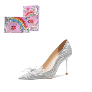 Crelinkxlat Slim Heel Box Dinner Wedding Dress Beginner Girlfriend High Heels Height Increasing Women's