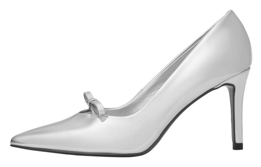 CHARLES&KEITH Small Ck Pu Slim Heel High Heels 8.2cm Women's