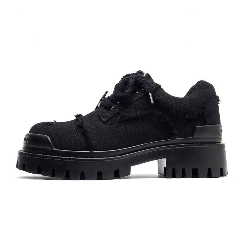 MODENGPAN Canvas Breathable Low top Casual Shoes Unisex Black