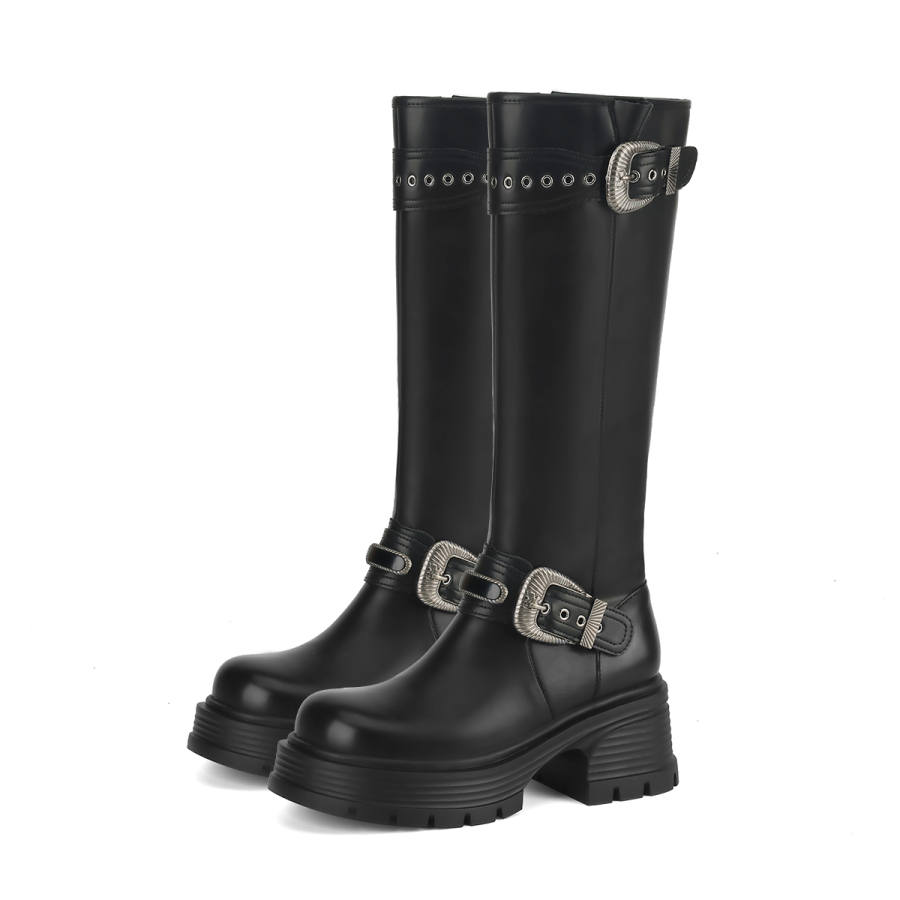 FOXER FOXER Knee high Boots Women's Black