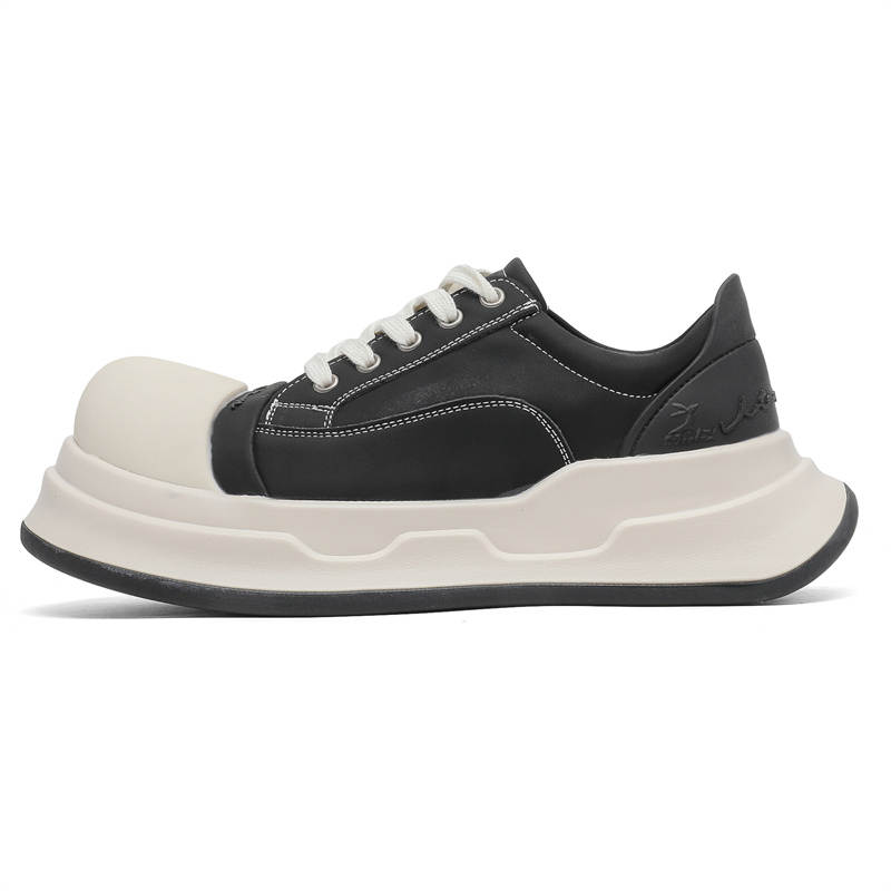 DAISHUTOU DAISHUTOU Microfiber Leather Low top Skateboard Shoes Men's Black White